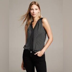Banana Republic Dot Print Sleeveless Blouse